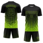 Black Custom Soccer Jersey Uniform Green Sublimation Neon Black Custom Soccer Jersey Uniform Green Sublimation Neon