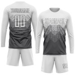 Steel Gray Soccer Custom Uniform Jersey Sublimation White Steel Gray Soccer Custom Uniform Jersey Sublimation White