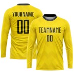 Uniform Custom Black Soccer Jersey Gold Sublimation Uniform Custom Black Soccer Jersey Gold Sublimation