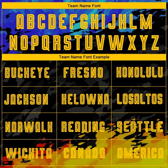 Sublimation Uniform Gold-Royal Jersey Soccer Custom Figure Sublimation Uniform Gold-Royal Jersey Soccer Custom Figure