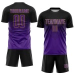 Black Uniform Sublimation Gold Custom Purple-Old Jersey Soccer Black Uniform Sublimation Gold Custom Purple-Old Jersey Soccer