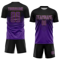 Black Uniform Sublimation Gold Custom Purple-Old Jersey Soccer Black Uniform Sublimation Gold Custom Purple-Old Jersey Soccer