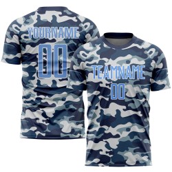 Sublimation Camo Blue-Royal Uniform Jersey Salute Service Soccer To Custom Light