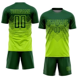 Sublimation Jersey Green Soccer Neon Green Custom Uniform