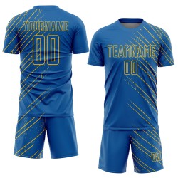 Uniform Jersey Soccer Sublimation Blue Lines Gold Custom Uniform Jersey Soccer Sublimation Blue Lines Gold Custom