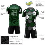 Black-White Jersey Uniform Custom Sublimation Soccer Green Black-White Jersey Uniform Custom Sublimation Soccer Green