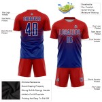 Royal-White Soccer Sublimation Jersey Uniform Custom Red Royal-White Soccer Sublimation Jersey Uniform Custom Red