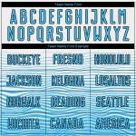 Gradient Blue-Black Sublimation Sky Soccer White Uniform Jersey Line Custom Gradient Blue-Black Sublimation Sky Soccer White Uniform Jersey Line Custom