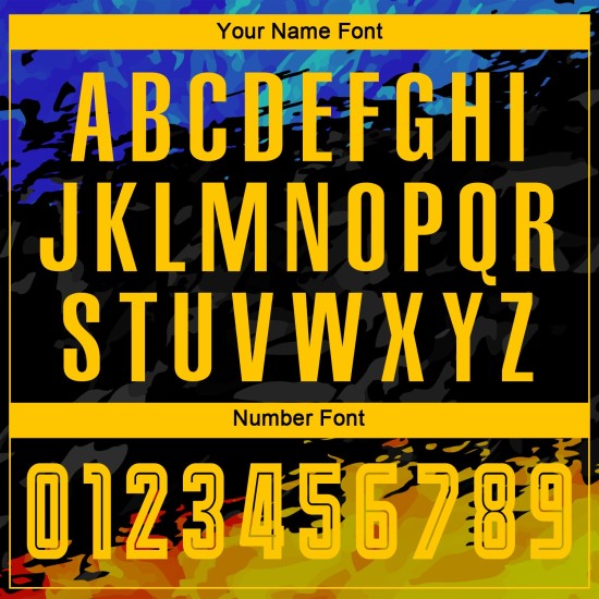 Sublimation Uniform Gold-Royal Jersey Soccer Custom Figure Sublimation Uniform Gold-Royal Jersey Soccer Custom Figure