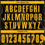 Sublimation Soccer Gold Custom Uniform Jersey Black Sublimation Soccer Gold Custom Uniform Jersey Black