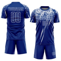 Royal Sublimation Uniform Jersey Soccer White Custom Royal Sublimation Uniform Jersey Soccer White Custom