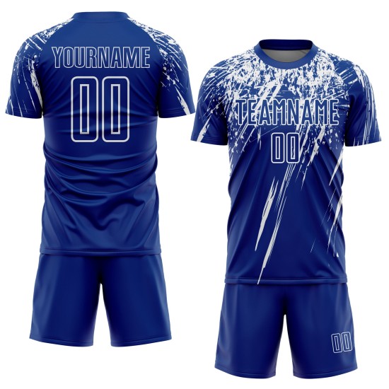 Royal Sublimation Uniform Jersey Soccer White Custom Royal Sublimation Uniform Jersey Soccer White Custom