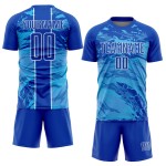 Sublimation Jersey Blue Thunder Sky Fluid Abstract Blue-White Uniform Soccer Custom Sublimation Jersey Blue Thunder Sky Fluid Abstract Blue-White Uniform Soccer Custom