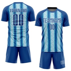 Light Custom Blue-White Ethnic Jersey Sublimation Soccer Stripes Uniform Blue Light Custom Blue-White Ethnic Jersey Sublimation Soccer Stripes Uniform Blue
