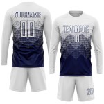 White Soccer Navy Sublimation Uniform Custom Jersey White Soccer Navy Sublimation Uniform Custom Jersey