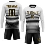 Uniform Black-Old Jersey Soccer Sublimation White Custom Gold Uniform Black-Old Jersey Soccer Sublimation White Custom Gold