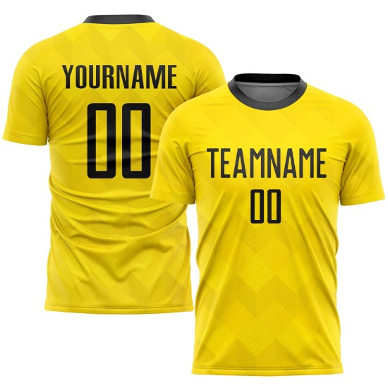 Uniform Custom Black Soccer Jersey Gold Sublimation Uniform Custom Black Soccer Jersey Gold Sublimation