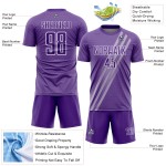 Diagonal White Jersey Purple Sublimation Uniform Custom Lines Soccer Diagonal White Jersey Purple Sublimation Uniform Custom Lines Soccer
