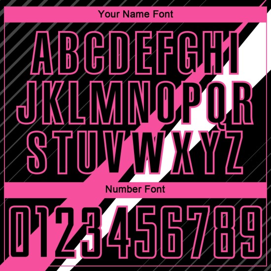 Diagonal Soccer Uniform Lines Sublimation Custom Black Jersey Pink-White Diagonal Soccer Uniform Lines Sublimation Custom Black Jersey Pink-White