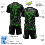 Lightning Custom Sublimation Green Black Jersey Uniform Neon Soccer Lightning Custom Sublimation Green Black Jersey Uniform Neon Soccer