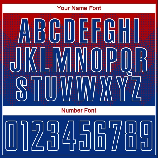 Royal-White Soccer Sublimation Jersey Uniform Custom Red Royal-White Soccer Sublimation Jersey Uniform Custom Red