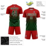 Green-White Red Soccer Custom Uniform Sublimation Jersey Green-White Red Soccer Custom Uniform Sublimation Jersey