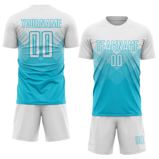 Blue Lakes Sublimation Soccer Uniform White Jersey Custom Blue Lakes Sublimation Soccer Uniform White Jersey Custom
