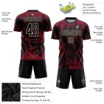 Soccer Uniform Cream Crimson Black-City Custom Sublimation Jersey Soccer Uniform Cream Crimson Black-City Custom Sublimation Jersey