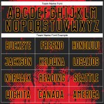 Red-Gold Custom Jersey Sublimation Soccer Uniform Black Red-Gold Custom Jersey Sublimation Soccer Uniform Black