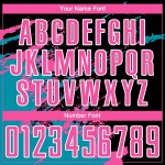 Fragment Pink-Teal Custom Black Abstract Splash Uniform Sublimation Soccer Jersey Art Fragment Pink-Teal Custom Black Abstract Splash Uniform Sublimation Soccer Jersey Art