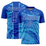 Sublimation Jersey Blue Thunder Sky Fluid Abstract Blue-White Uniform Soccer Custom Sublimation Jersey Blue Thunder Sky Fluid Abstract Blue-White Uniform Soccer Custom