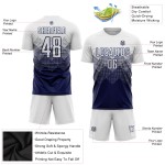 White Soccer Navy Sublimation Uniform Custom Jersey White Soccer Navy Sublimation Uniform Custom Jersey