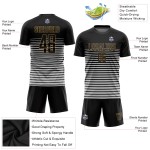 Uniform Custom Gold Soccer Black Jersey Black-Old Sublimation Uniform Custom Gold Soccer Black Jersey Black-Old Sublimation