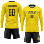 Uniform Custom Black Soccer Jersey Gold Sublimation Uniform Custom Black Soccer Jersey Gold Sublimation