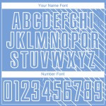 Blue Light Custom Uniform Soccer White Lines Jersey Sublimation Blue Light Custom Uniform Soccer White Lines Jersey Sublimation