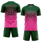 Sublimation Pink Custom Soccer Jersey Green Uniform Sublimation Pink Custom Soccer Jersey Green Uniform