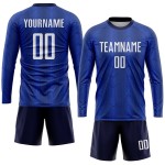Sublimation Jersey Uniform White-Navy Royal Soccer Custom Sublimation Jersey Uniform White-Navy Royal Soccer Custom