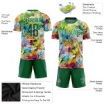 Soccer Custom Green-White Kelly Jersey Pattern Sublimation Graffiti Uniform Soccer Custom Green-White Kelly Jersey Pattern Sublimation Graffiti Uniform