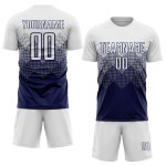 White Soccer Navy Sublimation Uniform Custom Jersey White Soccer Navy Sublimation Uniform Custom Jersey