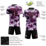 Sublimation Black-Pink Jersey Dye Uniform Tie Custom Soccer Sublimation Black-Pink Jersey Dye Uniform Tie Custom Soccer