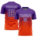 Sublimation Jersey Soccer Custom Purple-White Uniform Orange Sublimation Jersey Soccer Custom Purple-White Uniform Orange
