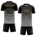 Uniform Custom Gold Soccer Black Jersey Black-Old Sublimation Uniform Custom Gold Soccer Black Jersey Black-Old Sublimation