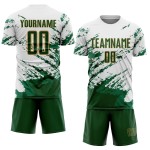 Abstract Green Art White Splash Sublimation Custom Green-Gold Uniform Kelly Soccer Jersey Fragment Abstract Green Art White Splash Sublimation Custom Green-Gold Uniform Kelly Soccer Jersey Fragment