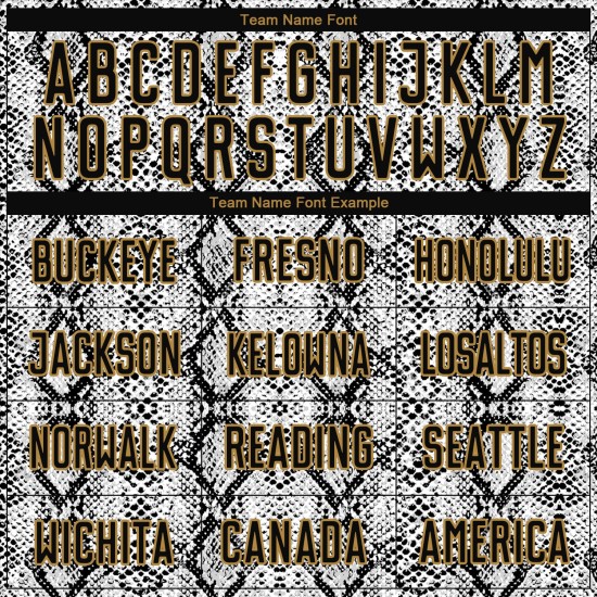 Black Sublimation Custom Gold Snakeskin Black-Old Soccer Uniform Jersey Black Sublimation Custom Gold Snakeskin Black-Old Soccer Uniform Jersey