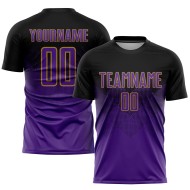 Black Uniform Sublimation Gold Custom Purple-Old Jersey Soccer