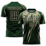 Jersey Sublimation Soccer Uniform Black-Cream Green Custom Jersey Sublimation Soccer Uniform Black-Cream Green Custom