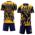 Uniform Sublimation Soccer Jersey Gold Navy Custom Uniform Sublimation Soccer Jersey Gold Navy Custom