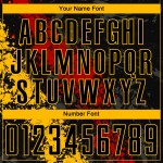 Uniform Black Soccer Sublimation Custom Jersey Gold-Red Uniform Black Soccer Sublimation Custom Jersey Gold-Red