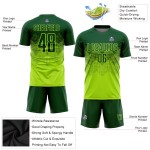 Sublimation Jersey Green Soccer Neon Green Custom Uniform Sublimation Jersey Green Soccer Neon Green Custom Uniform