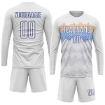 Sublimation Custom Royal White Soccer Uniform Jersey Sublimation Custom Royal White Soccer Uniform Jersey